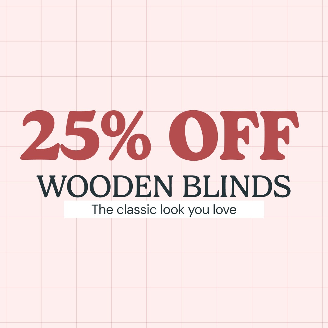 25% off Wooden Blinds