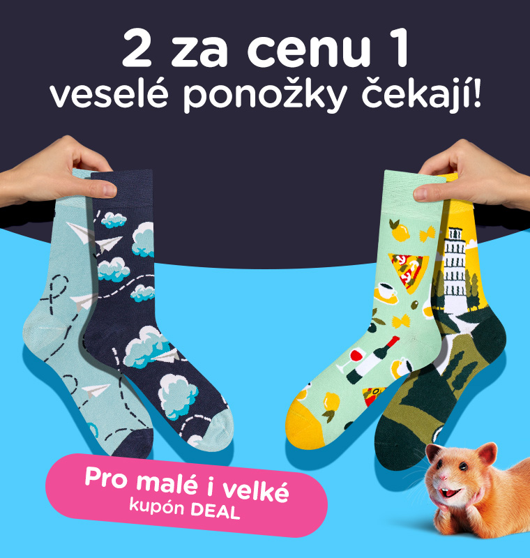 2 za cenu 1 – veselé ponožky čekají!