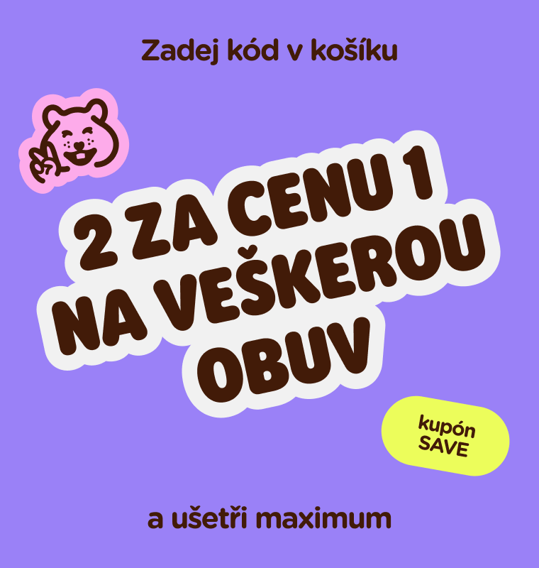 2 za cenu 1 na veškerou obuv