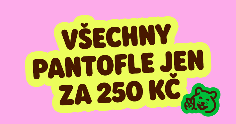  Všechny pantofle jen za 250 Kč
