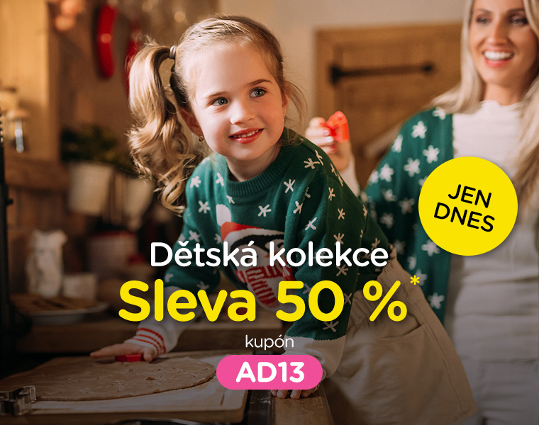 Využij slevu 50 % na celou dětskou kolekci 😋 pouze dnes do půlnoci