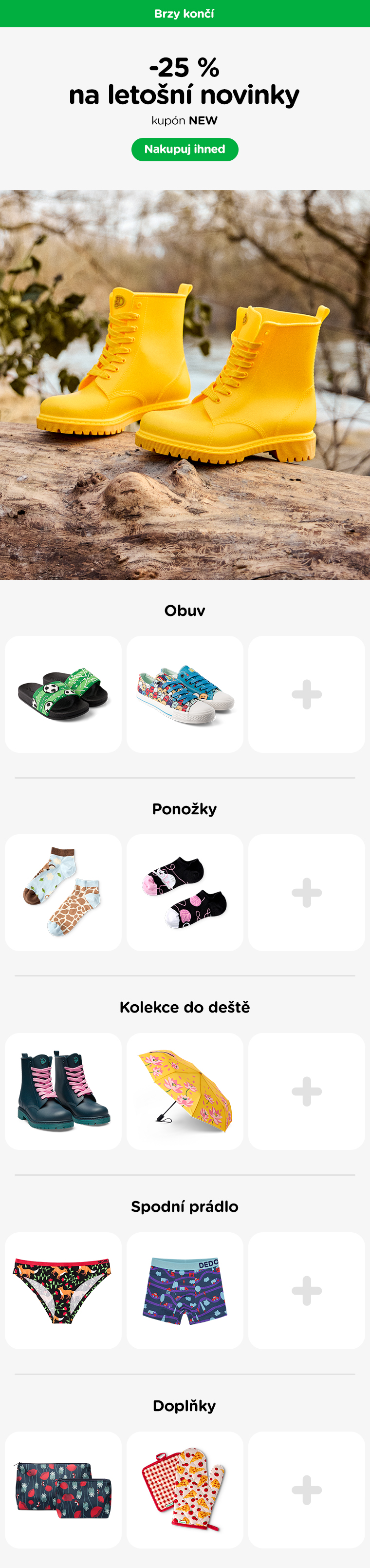  -25 % na letošní novinky