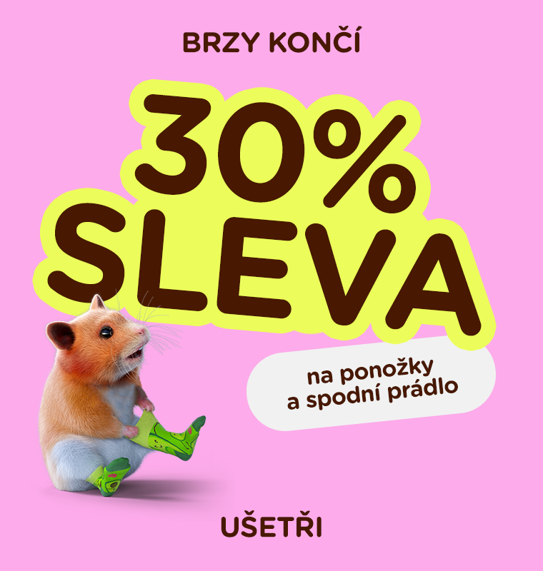  -30 % na ponožky a spodní prádlo