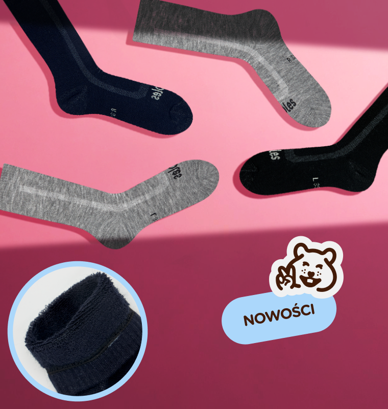  Nowe skarpetki z mieszanki merino