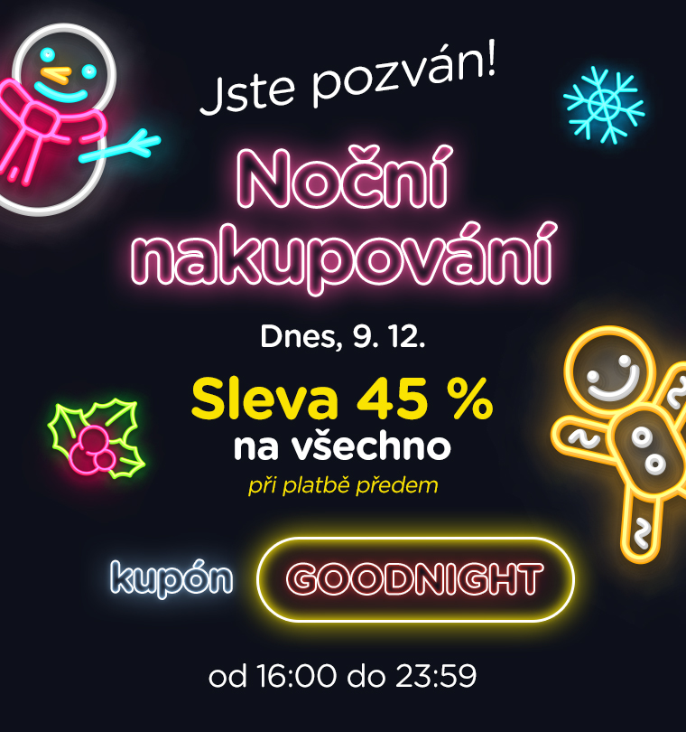 Noční nákupy: -45 % na vše ⏰