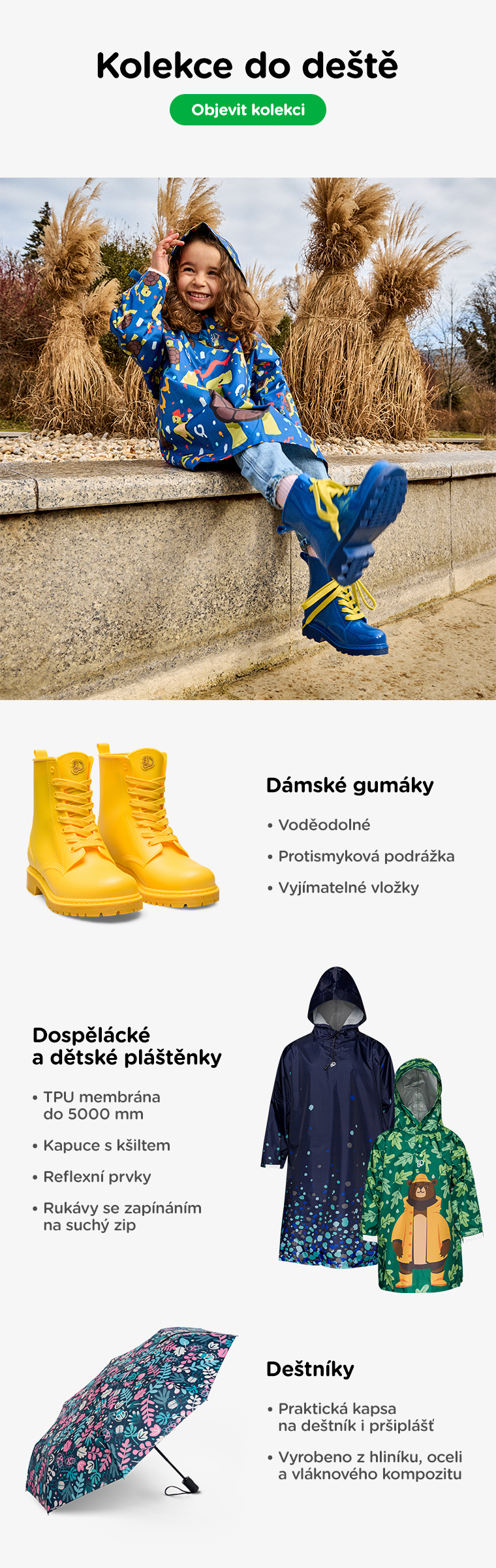  Kolekce do deště
