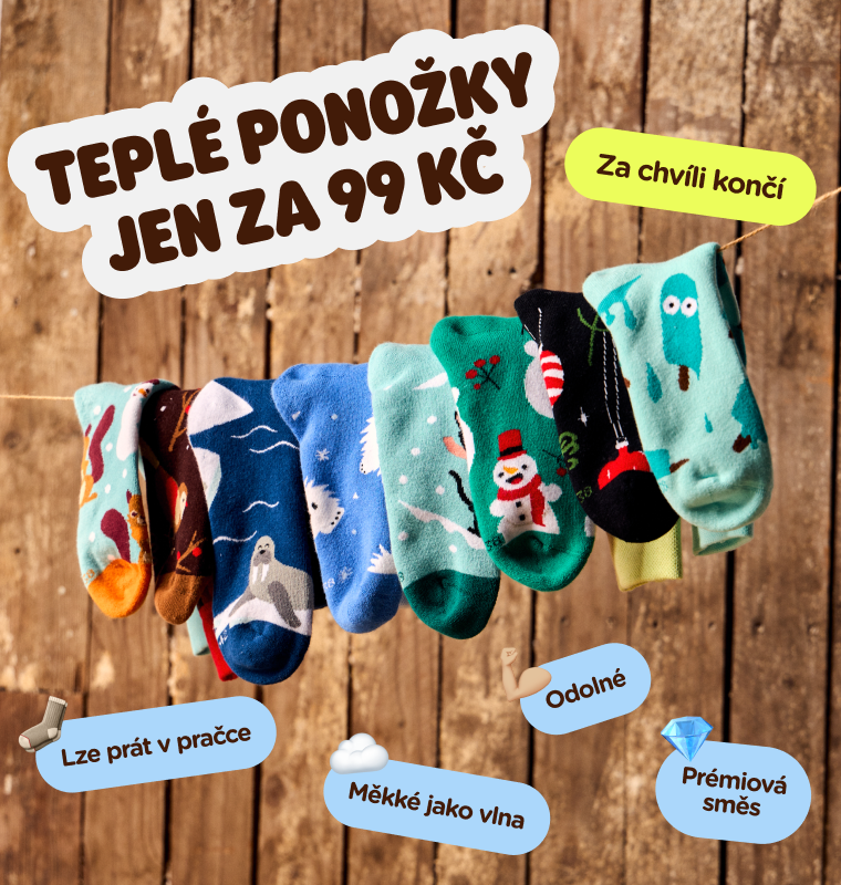  Teplé ponožky jen za 99 Kč