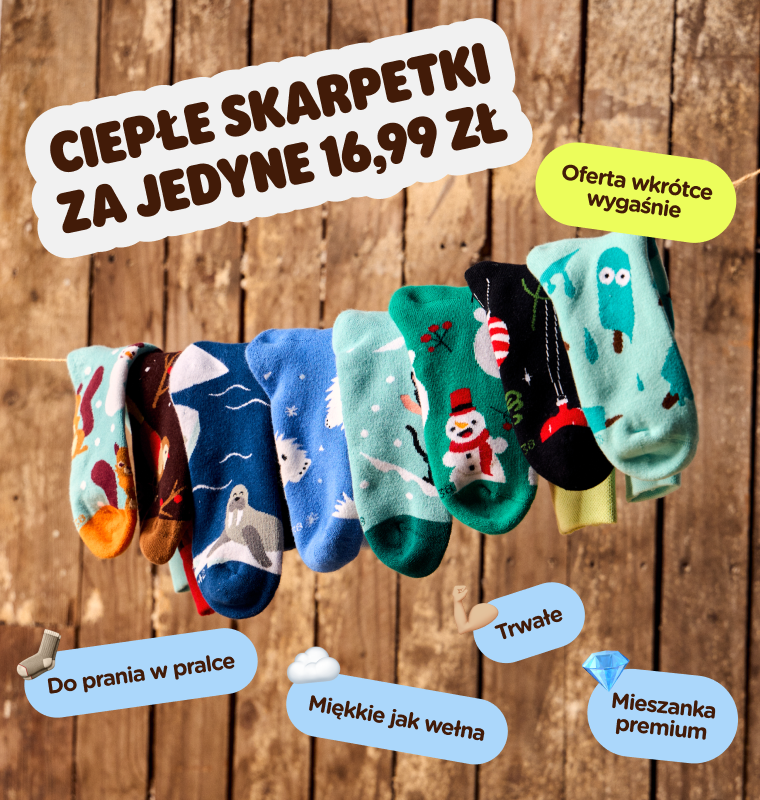  Ciepłe skarpetki za jedyne 16,99 zł