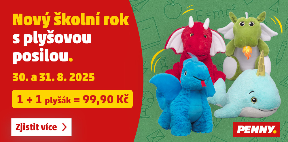 1 + 1 plyšák = 99,90 Kč