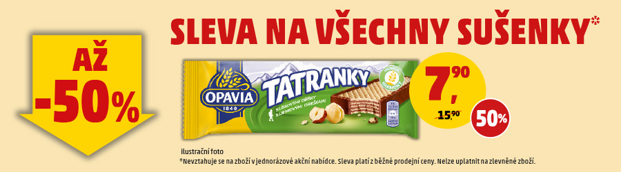 Až -50 % na sušenky