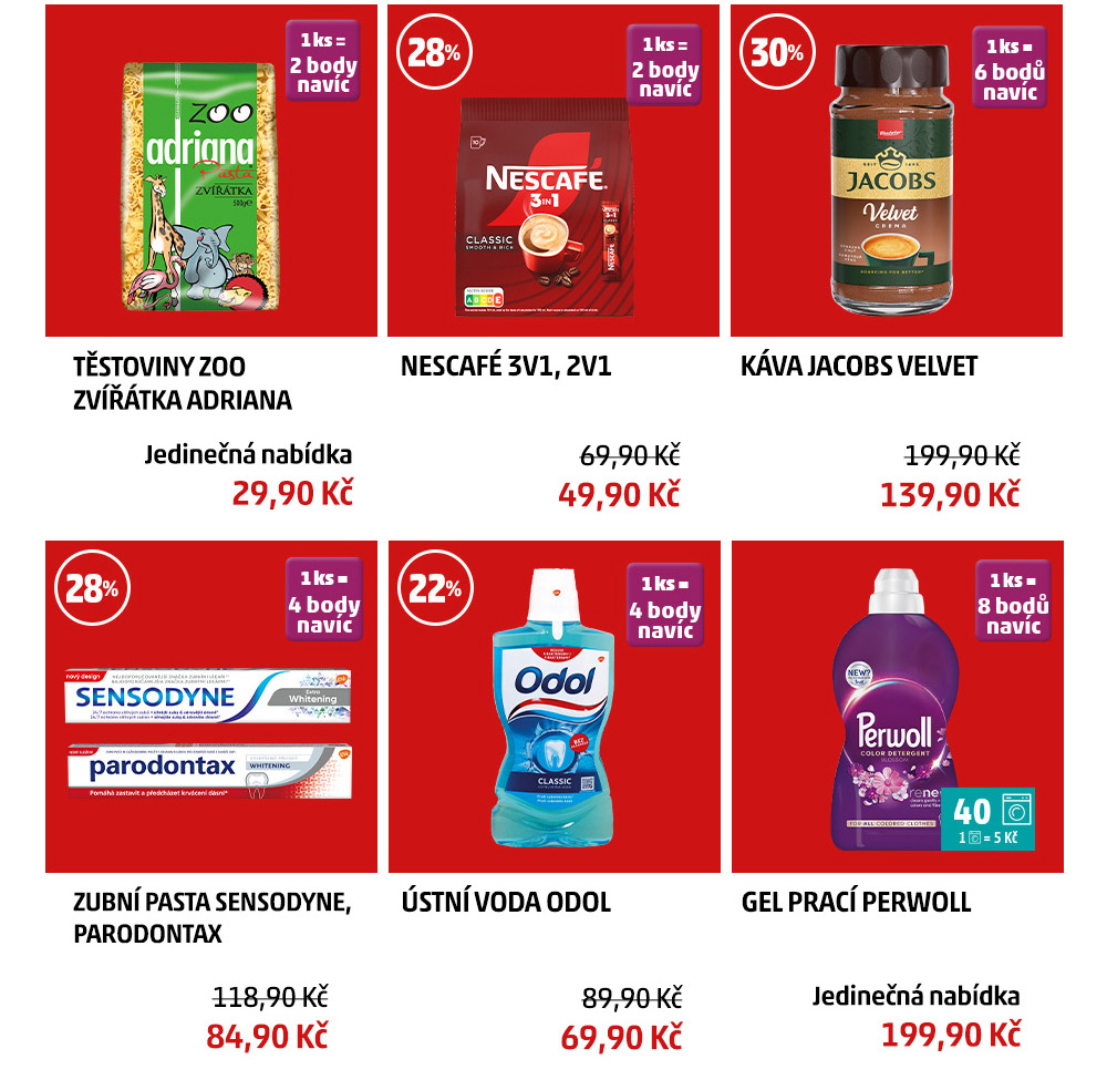 Body navíc produkty