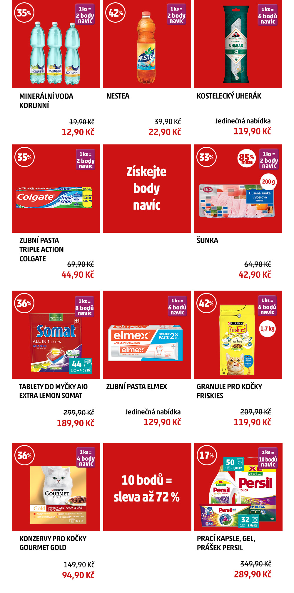 Body navíc produkty