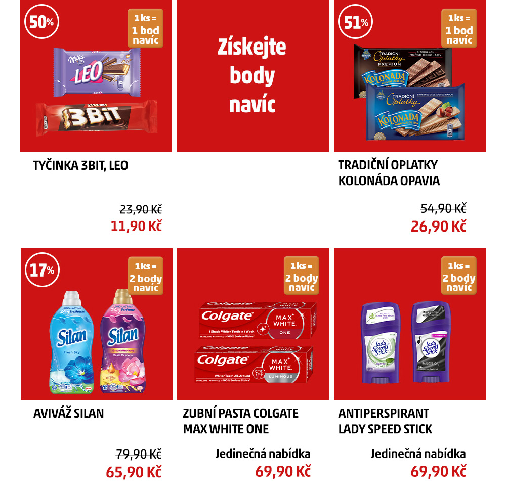Body navíc produkty