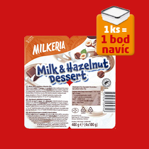 MLÉČNÝ DEZERT S LÍSKOVÝMI OŘÍŠKY MILKERIA