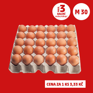 ČERSTVÁ VEJCE VELIKOST M