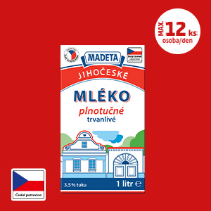 TRVANLIVÉ PLNOTUČNÉ MLÉKO MADETA