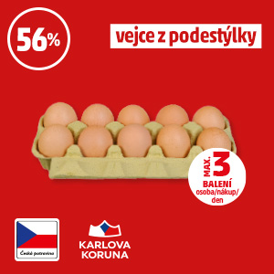 ČERSTVÁ VEJCE Z PODESTÝLKY KARLOVA KORUNA