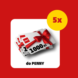 5x PENNY DÁRKOVÁ KARTA V HODNOTĚ 1000 KČ