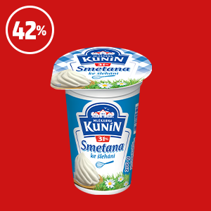 SMETANA KE ŠLEHÁNÍ KUNÍN