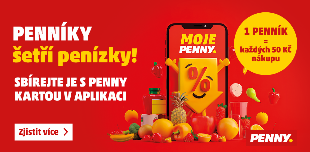 1 PENNÍK = Každých 50 Kč nákupu