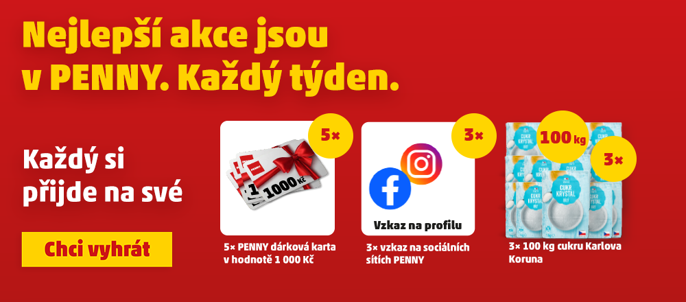 Nejlepší akce jsou v PENNY. Každý týden.