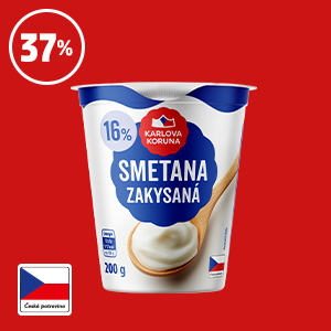 SMETANA ZAKYSANÁ 16% KARLOVA KORUNA