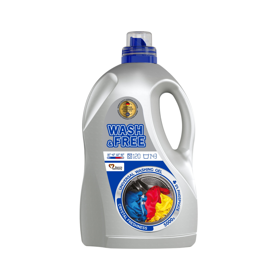 Гель для прання WASH & FREE універсальний 5000 г