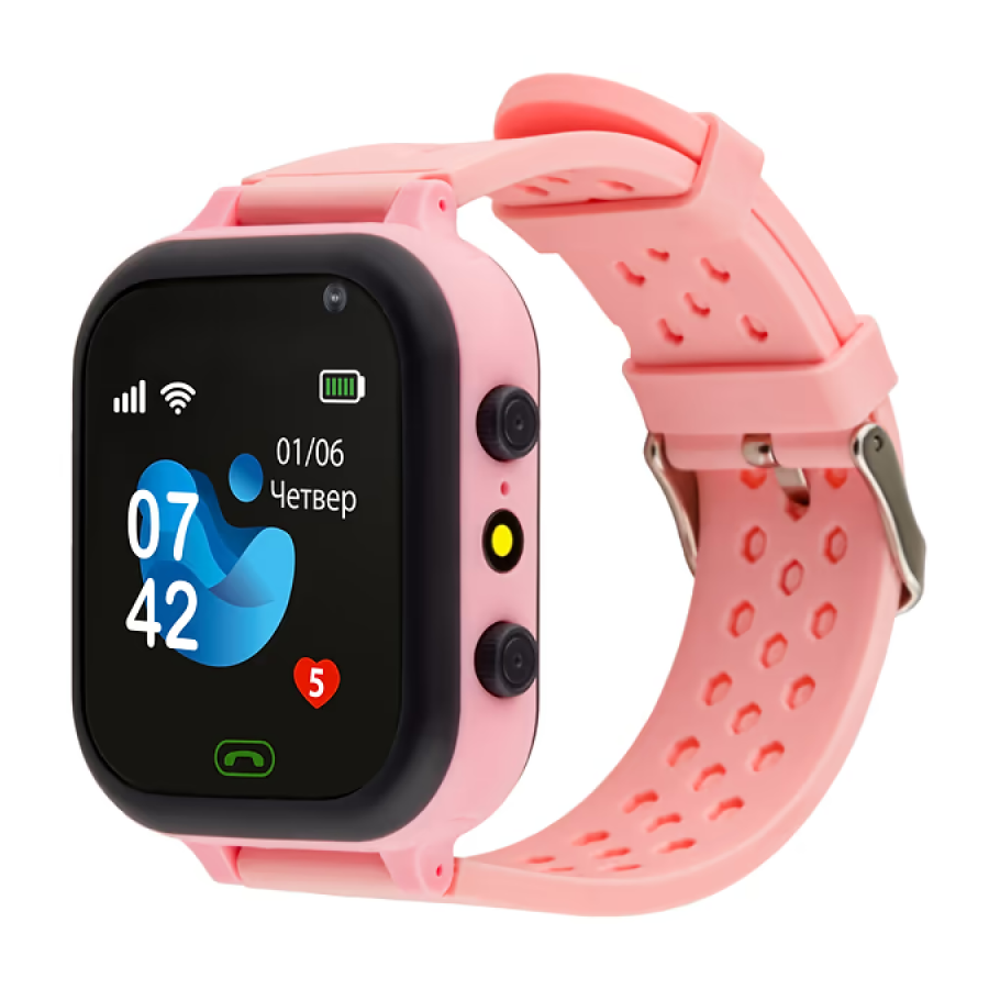Дитячий годинник AmiGo GO009 Camera+LED WIFI Pink