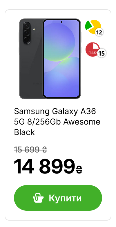 Смартфон Samsung Galaxy A36 5G 8/256Gb Awesome Black