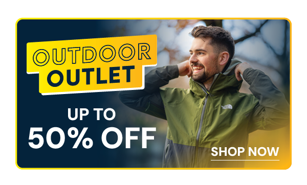 OUTDOOR OUTLET: UP TO 50% OFF. SHOP NOW. A smiling man pulls up the hood of a The North Face Men's Lightning Zip-In Jacket in Green/Grey. 