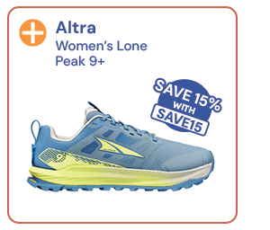 Altra Women's Lone Peak 9+ - Light Blue. Save 15% with code SAVE15.