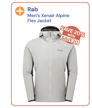 Rab Men's Xenair Alpine Flex Jacket - Grey. Save 20% with code SAVE20.