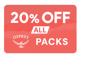 20% OFF ALL OSPREY PACKS*.