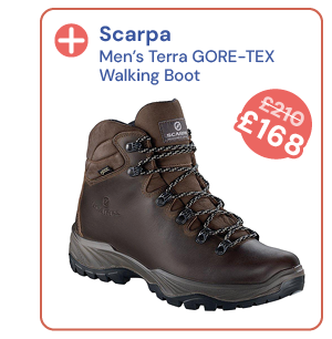 Scarpa Men's Terra GORE-TEX Walking Boot. Reduced from £210 to £168.
