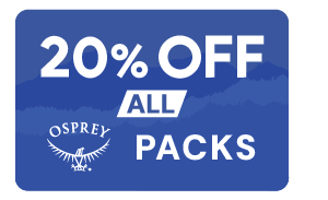 20% OFF ALL OSPREY PACKS.