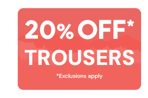 20% OFF TROUSERS* *Exclusions Apply. A man cycles along a trail wearing Endura Men's MT500 Spray Trousers in Black.