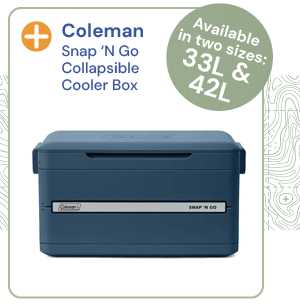 Coleman Snap 'N Go Collapsible Cooler Box. Available in two sizes, 33L and 42L.