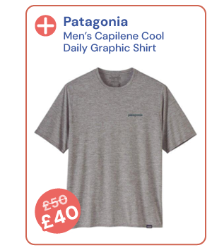 Patagonia Men's Capilene Cool Daily Graphic Shirt - Boardshort Logo. Reduced from £50 to £40. 