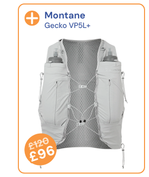 Montane Gecko VP5L+ - Grey. Reduced from £120 to £96.