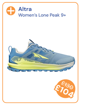 Altra Women's Lone Peak 9+ - Light Blue. Reduced from £130 to £104.