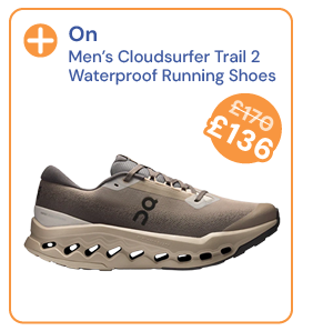 On Men's Cloudsurfer Trail 2 Waterproof Running Shoes - Grey. Reduced from £170 to £136. 