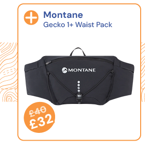 Montane Gecko 1+ Waist Pack - Black. Reduced from £40 to £32. 