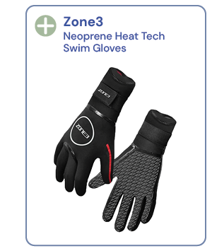 Zone3 Neoprene Heat Tech Swim Gloves - Black