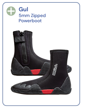Gul 5mm Zipped Powerboot - Black