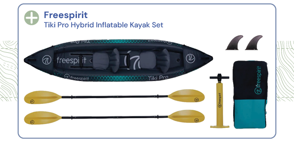 Freespirit Tiki Pro Hybrid Inflatable Kayak Set. 