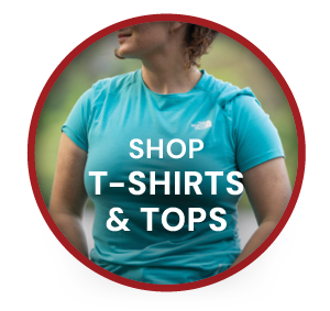 SHOP T-SHIRTS AND TOPS. A woman wearing The North Face Women's Lightning Alpine Short-Sleeve T-Shirt in Blue.
