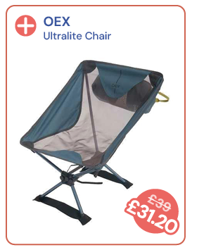 OEX Ultralite Chair - Blue. Reduced from £39 to £31.20.