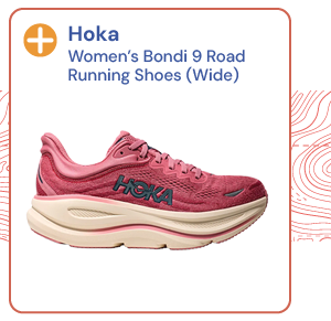 Hoka Women's Bondi 9 Road Running Shoes (Wide) - Pink