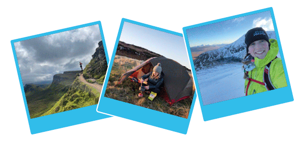 Images flash across the polaroid picture graphics, showing images from the Tiso Instagram account.