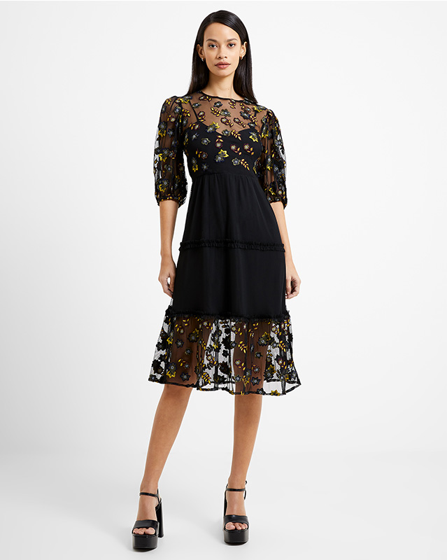 Camielle Embroidered Midi Dress